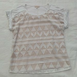 Patterned White Top